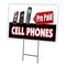 Signmission Prepaid Cell Phones Yard & Stake outdoor plastic coroplast window, C-2436-DS-Prepaid Cell Phones C-2436-DS-Prepaid Cell Phones - alternate 1